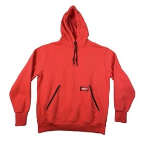 Milwaukee Men's M (fits like L/XL) Red Hoodie Workwear Carpenter Construction